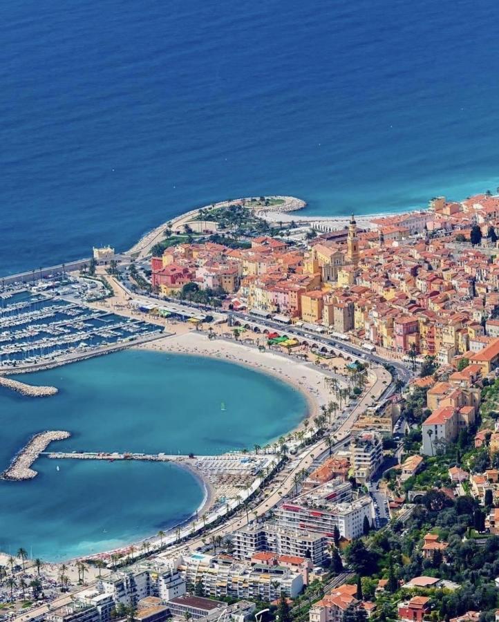 Sablettes Beach-Plage-Vue Mer-Centre Ville Menton Eksteriør billede