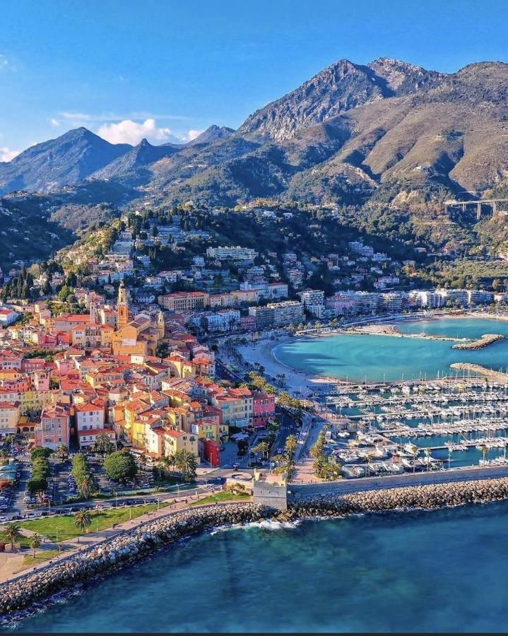 Sablettes Beach-Plage-Vue Mer-Centre Ville Menton Eksteriør billede